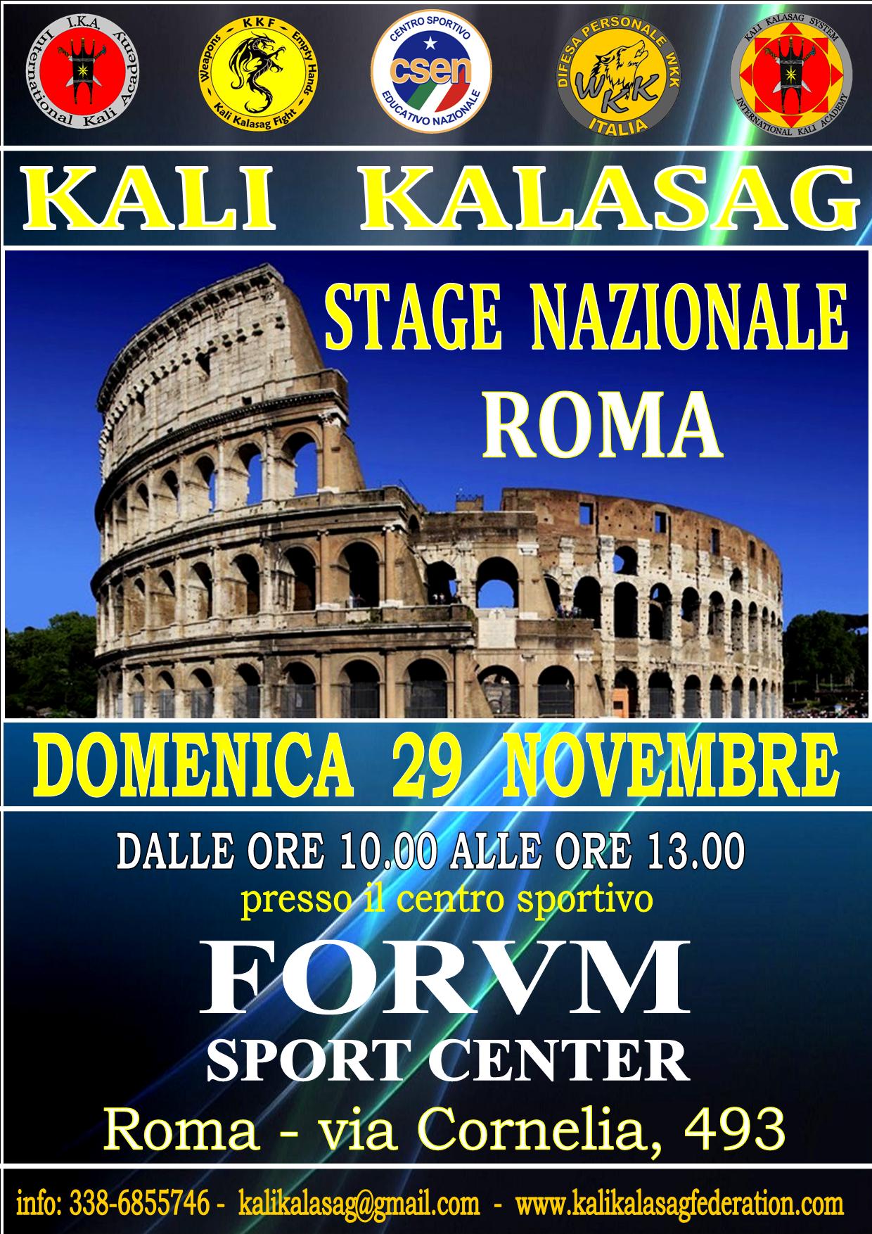 KALI KALASAG Stage Nazionale ROMA