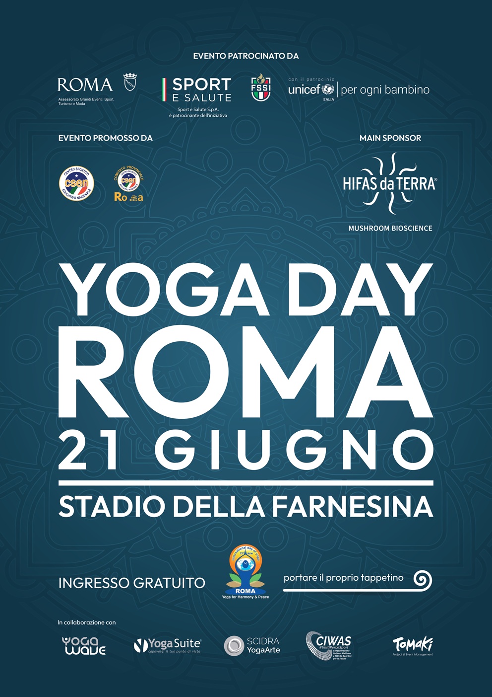Locandina Yoga day 21 giugno 2025