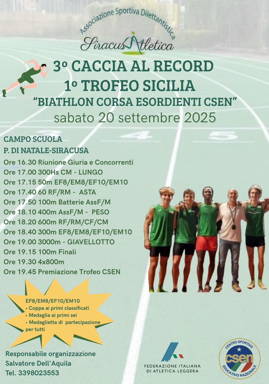 3 CACCIA AL RECORD 1 TROFEO SICILIA