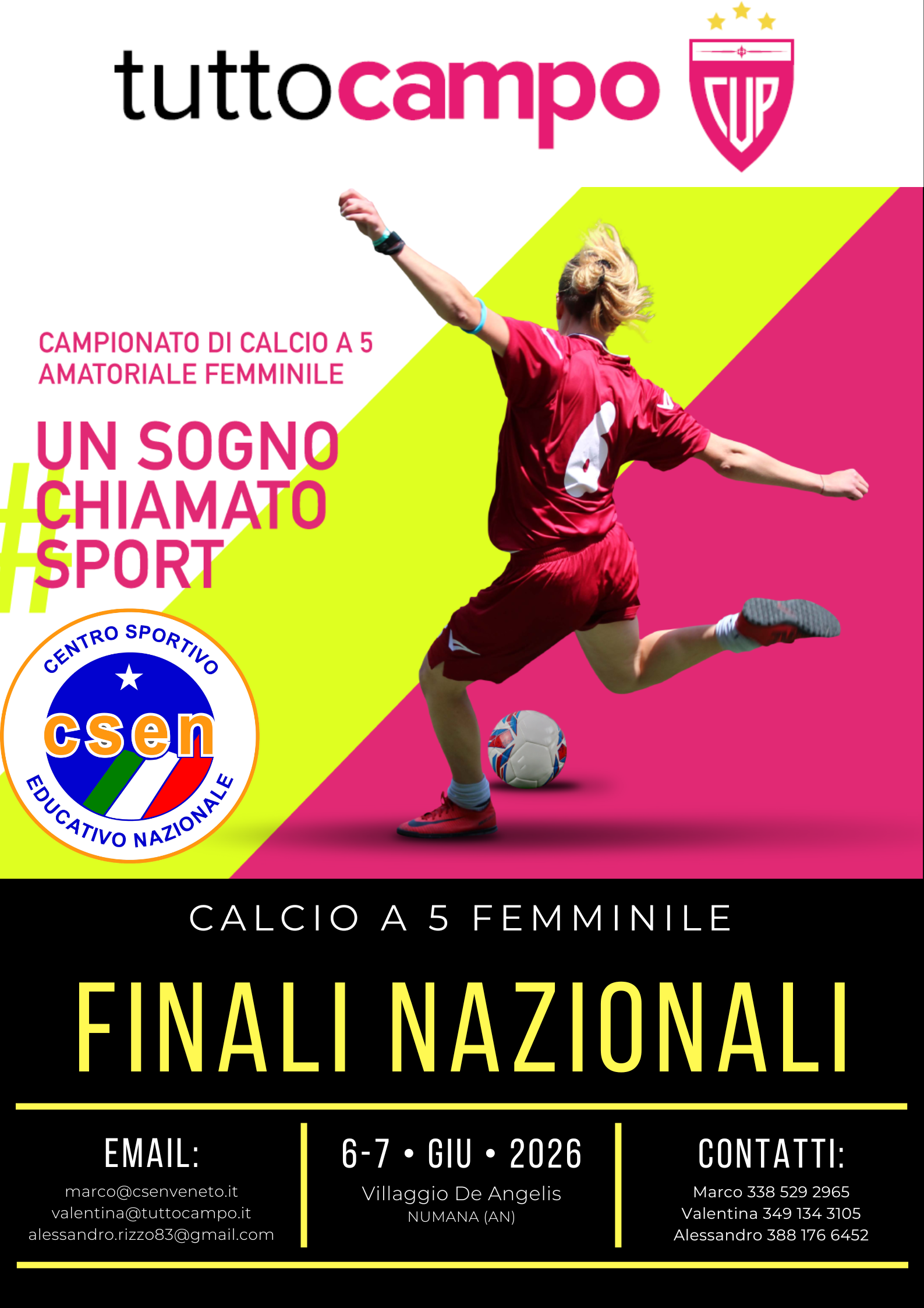 LOCANDINA NAZIONALI CALCIO A 5 FEMMINILE