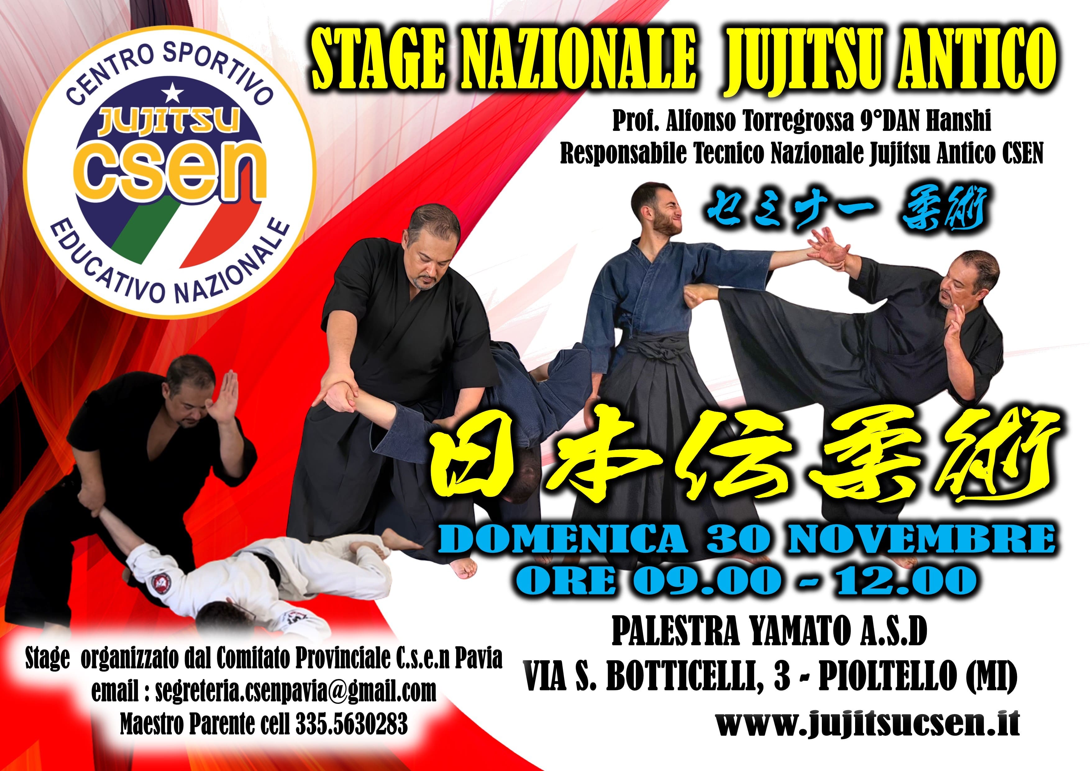STAGE NAZIONALE JUJITSU ANTICO 30 novembre