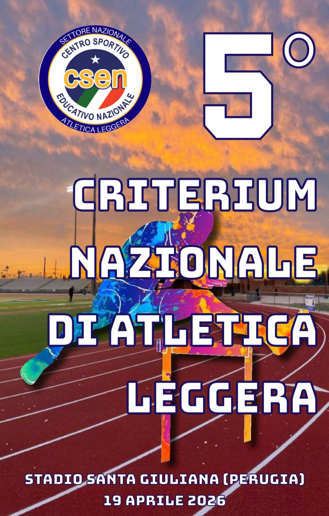 Locandina 5 Criterium Nazionale Atletica Leggera 2026
