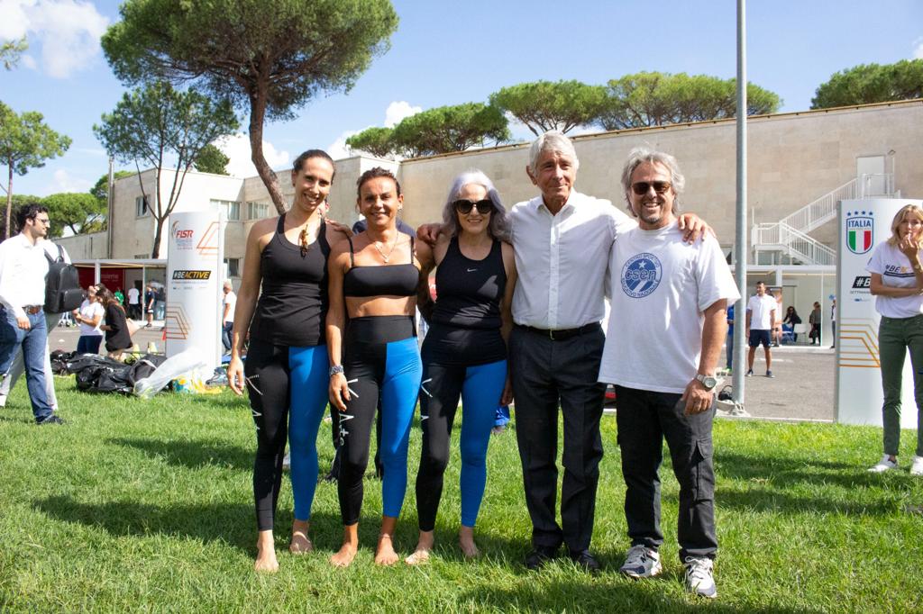 Il Ministro dello Sport Abodi in visita allo stand C.S.E.N. (Ginnastica Yoga e DBN)