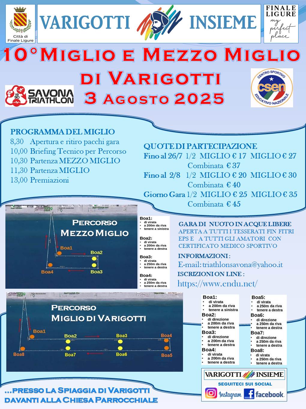 volantino TRIATHLON SAVONA